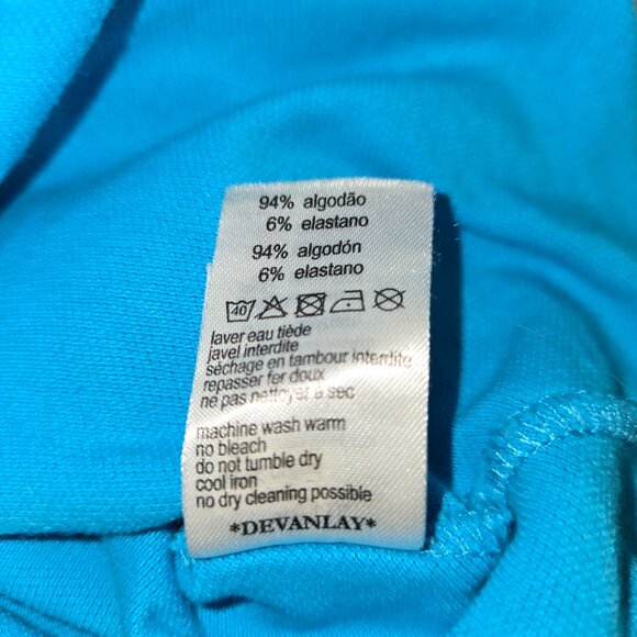 Lacoste Men’s Polo Shirt Size 7 (XL) Turquoise Blue & Navy – Crocodile Logo - Picture 5 of 12